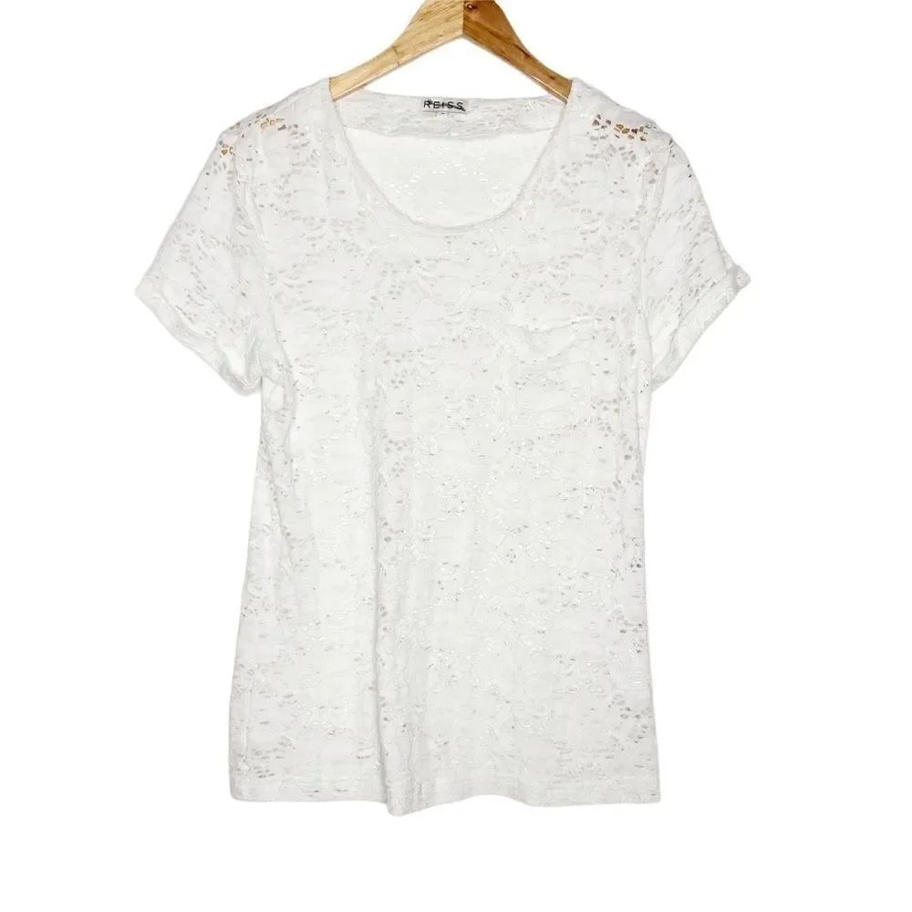 Reiss | Freya Lace Short Sleeve
